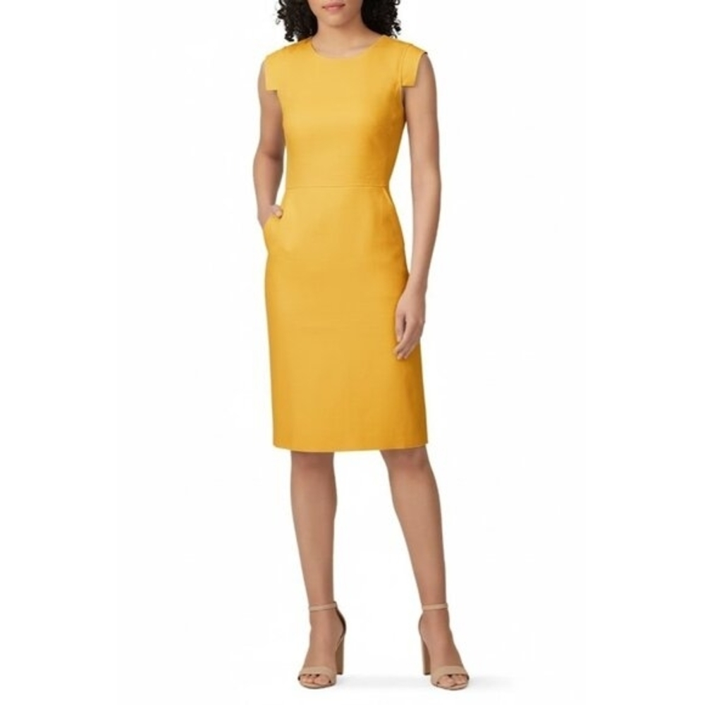 J. Crew Vibrant Yellow Midi Dress
